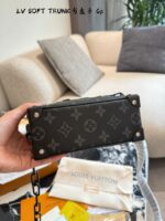 Louis Vuitton Soft Trunk Black Floral/Embossed Square Box Shoulder Bag - Image 7