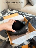 Louis Vuitton Soft Trunk Black Floral/Embossed Square Box Shoulder Bag - Image 8