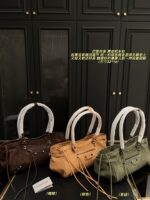 Balenciaga Suede Motorcycle Bag Brown Suede With Distressed Finish Lightweight, Supple And Spacious - Image 10