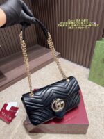 Gucci Marmont Chain Bag Metal Double G Logo Timeless And Chic - Image 8