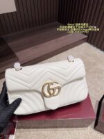 Gucci Marmont Chain Bag Metal Double G Logo Timeless And Chic - Image 11