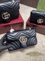 Gucci Marmont Chain Bag Metal Double G Logo Timeless And Chic - Image 16