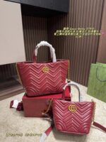 Gucci Betty Tote Bag Greek Lambskin Quilted Design Dual-Purpose: Handheld Or Crossbody - Image 13