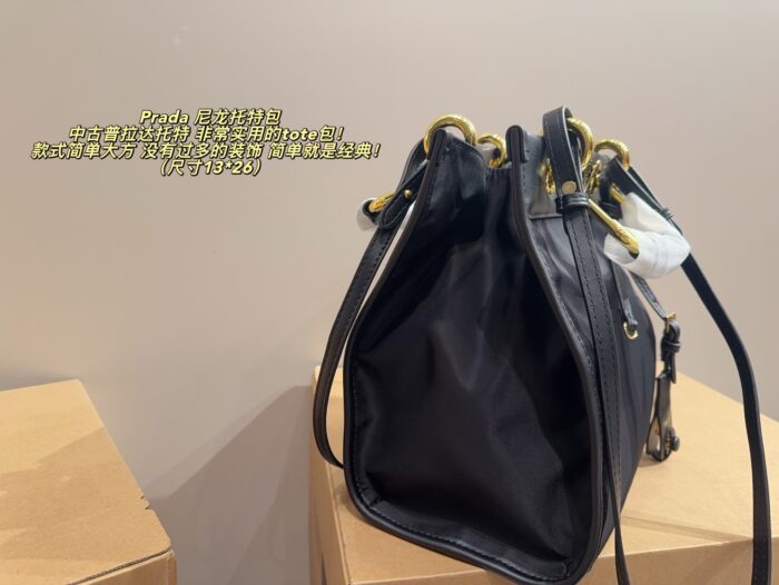 Prada Classic Nylon Tote Bag Vintage Practical Minimalist Classic Tote Bag - Image 3