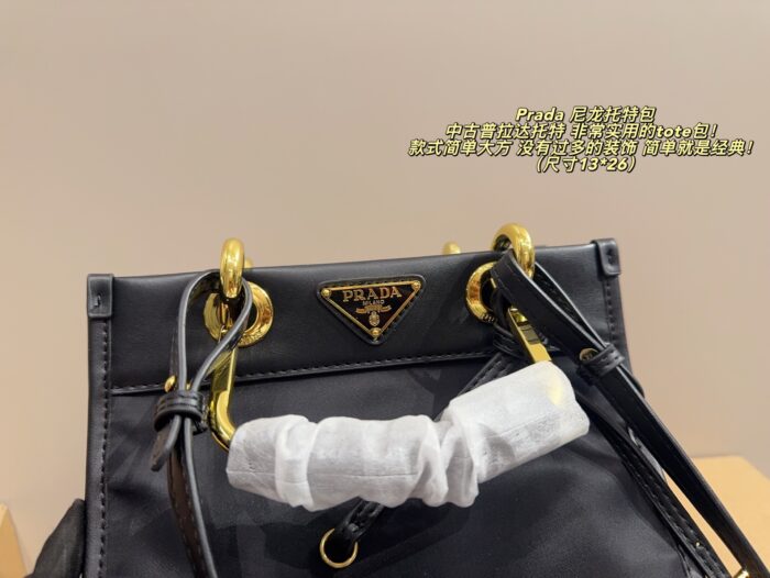 Prada Classic Nylon Tote Bag Vintage Practical Minimalist Classic Tote Bag - Image 5