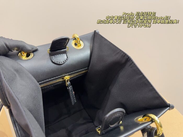 Prada Classic Nylon Tote Bag Vintage Practical Minimalist Classic Tote Bag - Image 9