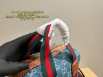 Gucci Boston Denim Pillow Bag Retro Chic Structured Silhouette Minimalist Design - Image 5