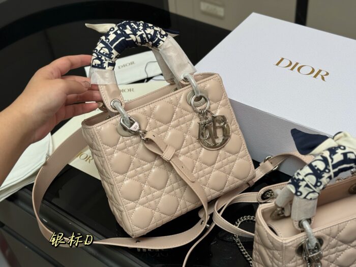 Dior Lady Dior Lambskin Quilted Handbag & Crossbody Bag - Premium Quality Upgrade - Image 2