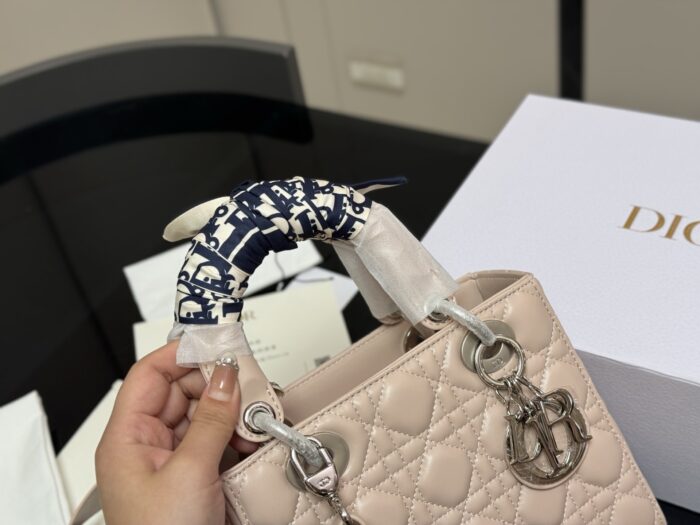 Dior Lady Dior Lambskin Quilted Handbag & Crossbody Bag - Premium Quality Upgrade - Image 3