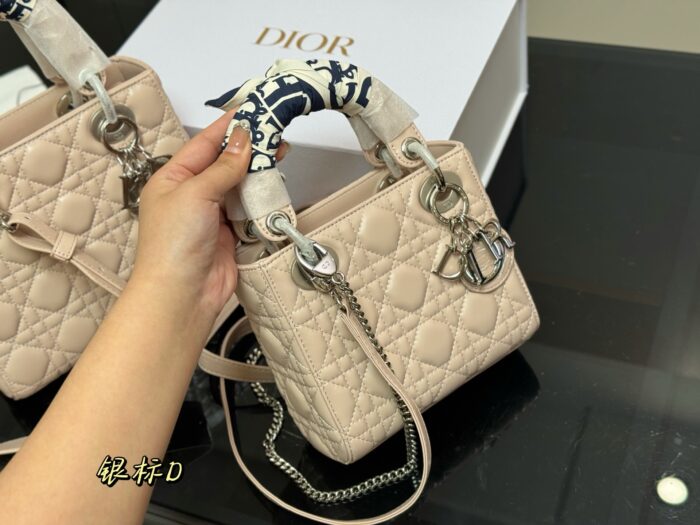 Dior Lady Dior Lambskin Quilted Handbag & Crossbody Bag - Premium Quality Upgrade - Image 5