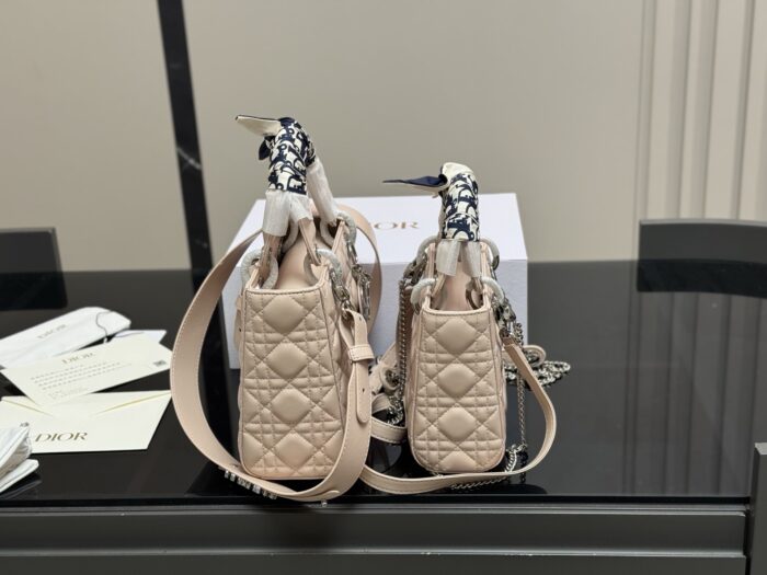 Dior Lady Dior Lambskin Quilted Handbag & Crossbody Bag - Premium Quality Upgrade - Image 6