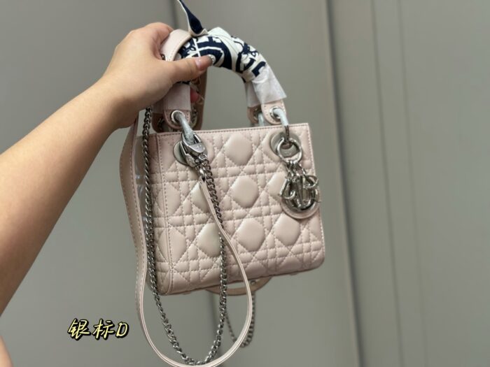 Dior Lady Dior Lambskin Quilted Handbag & Crossbody Bag - Premium Quality Upgrade - Image 9