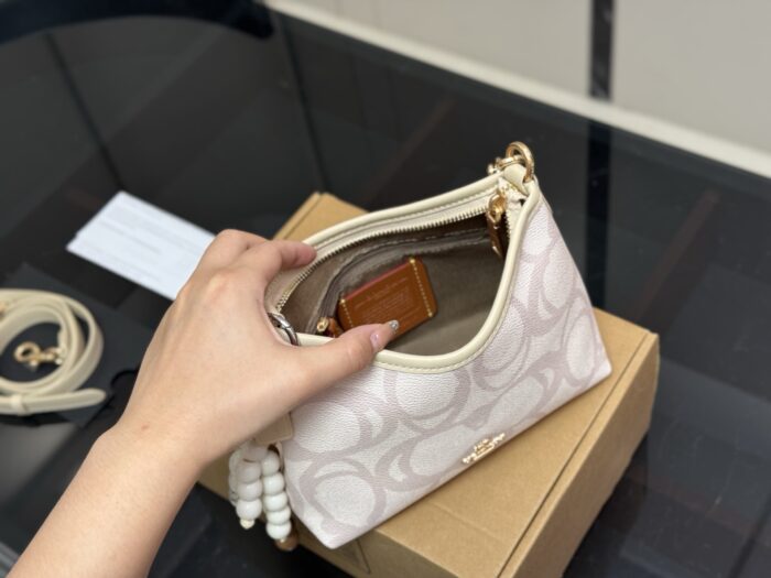 Coach Mini Laurel Wander Bag Dual Shoulder Straps, Underarm Carry, Crossbody Style Charming Ladies' Handbag - Image 4