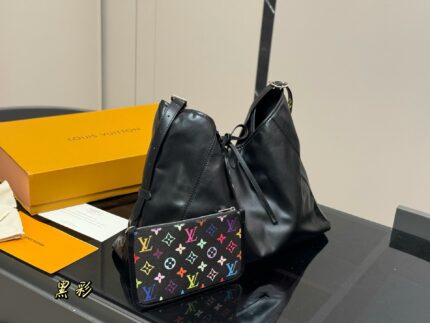 Louis Vuitton Carryall Bow-Tie Shoulder Bag With Coin Purse Included, Single-Shoulder Crossbody