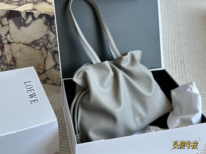 Loewe Calfskin Shopping Tote Handheld Or Underarm Carry Practical Capacity - Image 5
