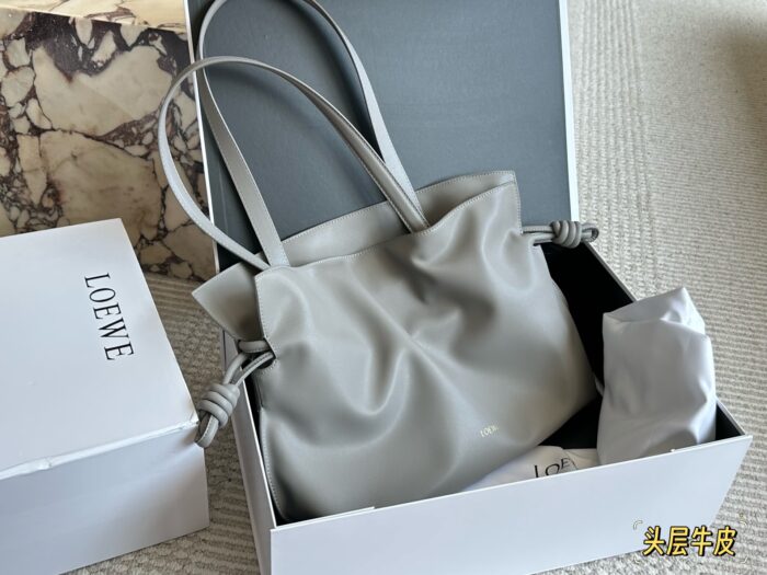 Loewe Calfskin Shopping Tote Handheld Or Underarm Carry Practical Capacity - Image 9