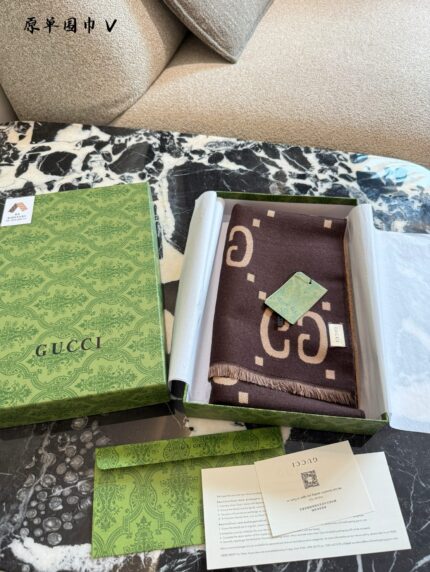 Gucci Scarf Collection 100% Cashmere Versatile Fashion Scarves