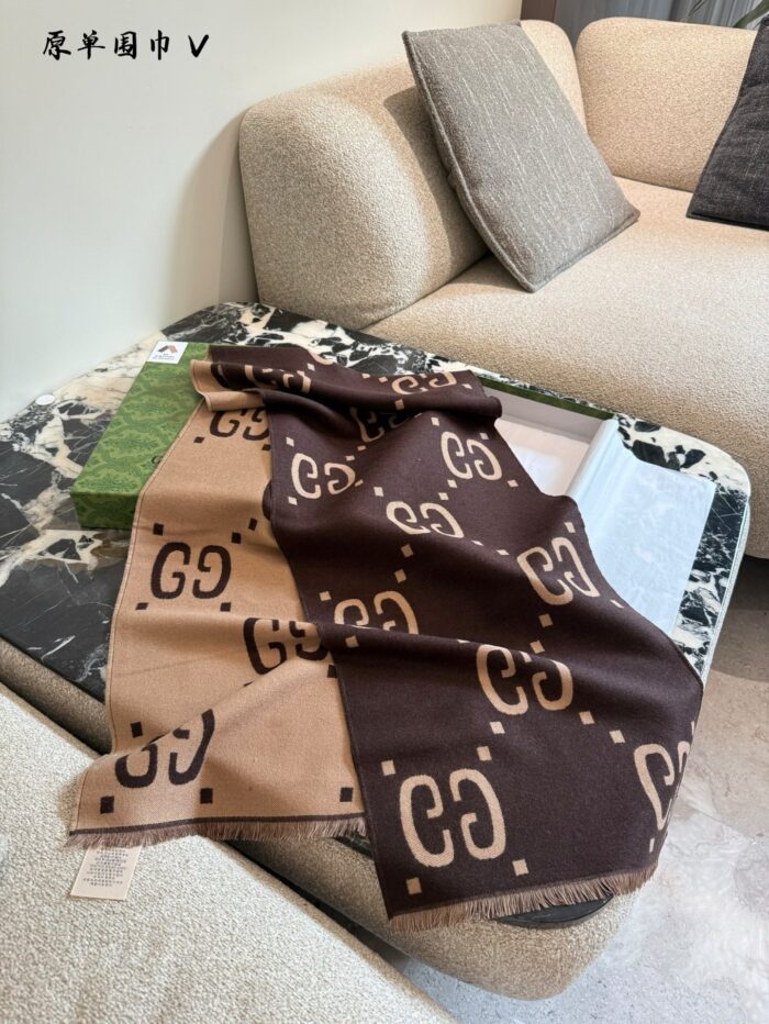 Gucci Scarf Collection 100% Cashmere Versatile Fashion Scarves - Image 2