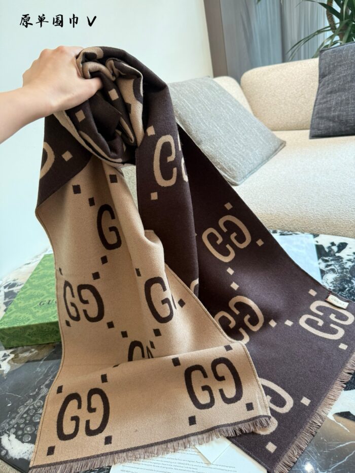 Gucci Scarf Collection 100% Cashmere Versatile Fashion Scarves - Image 8