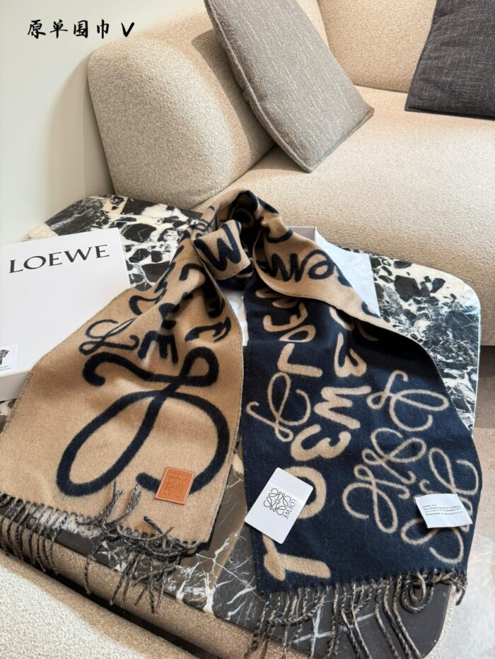 Loewe Scarf Collection 100% Cashmere K-Drama Heroine-Inspired Versatile Scarf - Image 6