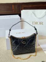 Dior Diorling New Style Triple Strap Calfskin Mini Bag (Monogram/Black Leather) - Image 3