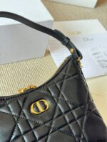 Dior Diorling New Style Triple Strap Calfskin Mini Bag (Monogram/Black Leather) - Image 4