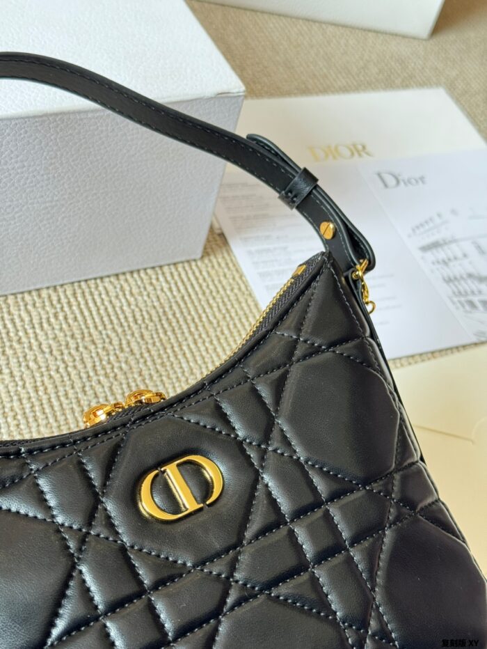 Dior Diorling New Style Triple Strap Calfskin Mini Bag (Monogram/Black Leather) - Image 4