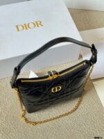 Dior Diorling New Style Triple Strap Calfskin Mini Bag (Monogram/Black Leather) - Image 5