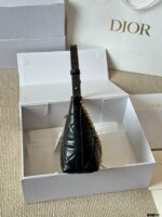Dior Diorling New Style Triple Strap Calfskin Mini Bag (Monogram/Black Leather) - Image 7
