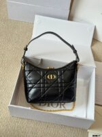 Dior Diorling New Style Triple Strap Calfskin Mini Bag (Monogram/Black Leather) - Image 8
