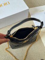 Dior Diorling New Style Triple Strap Calfskin Mini Bag (Monogram/Black Leather) - Image 9