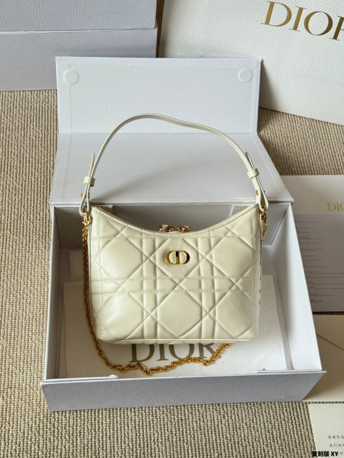 Dior Diorling New Style Triple Strap Calfskin Mini Bag (Monogram/Black Leather) - Image 11