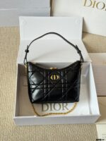 Dior Diorling New Style Triple Strap Calfskin Mini Bag (Monogram/Black Leather) - Image 12
