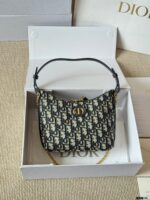 Dior Diorling New Style Triple Strap Calfskin Mini Bag (Monogram/Black Leather) - Image 13