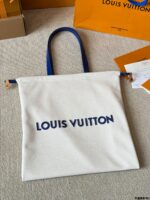 Louis Vuitton Dust Bag Tote Handbag Dust Bag Silhouette Drawstring Closure Cowhide Leather Trim - Image 2