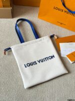 Louis Vuitton Dust Bag Tote Handbag Dust Bag Silhouette Drawstring Closure Cowhide Leather Trim - Image 5