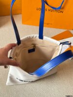 Louis Vuitton Dust Bag Tote Handbag Dust Bag Silhouette Drawstring Closure Cowhide Leather Trim - Image 9