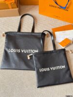 Louis Vuitton Dust Bag Tote Handbag Dust Bag Silhouette Drawstring Closure Cowhide Leather Trim - Image 13