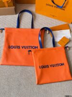 Louis Vuitton Dust Bag Tote Handbag Dust Bag Silhouette Drawstring Closure Cowhide Leather Trim - Image 15