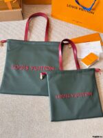 Louis Vuitton Dust Bag Tote Handbag Dust Bag Silhouette Drawstring Closure Cowhide Leather Trim - Image 16