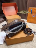 Louis Vuitton Eileen Gu Soft Box Bag Black Silver Chain Premium Soft Texture - Image 6