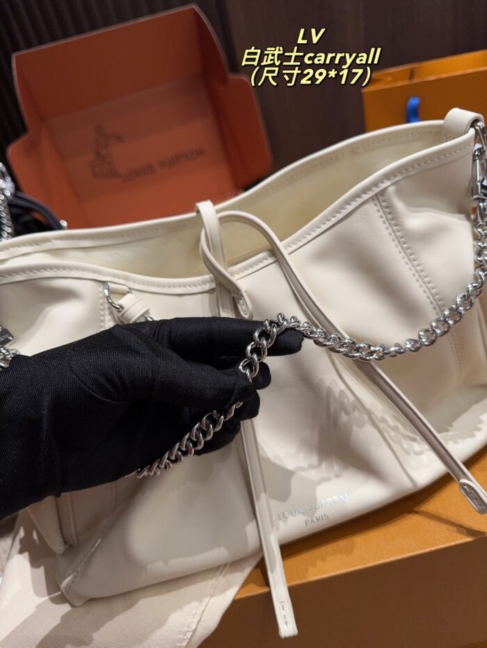 Louis Vuitton Carryall Small Cream-Coloured Full Leather Luxurious Light-Coloured - Image 2