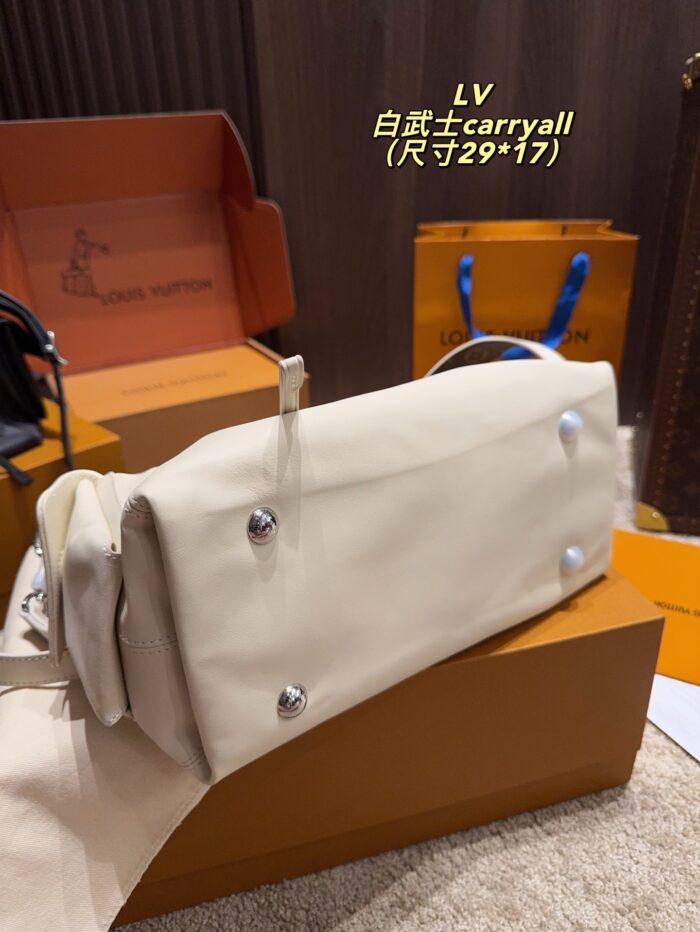 Louis Vuitton Carryall Small Cream-Coloured Full Leather Luxurious Light-Coloured - Image 3