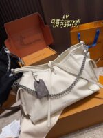 Louis Vuitton Carryall Small Cream-Coloured Full Leather Luxurious Light-Coloured - Image 9