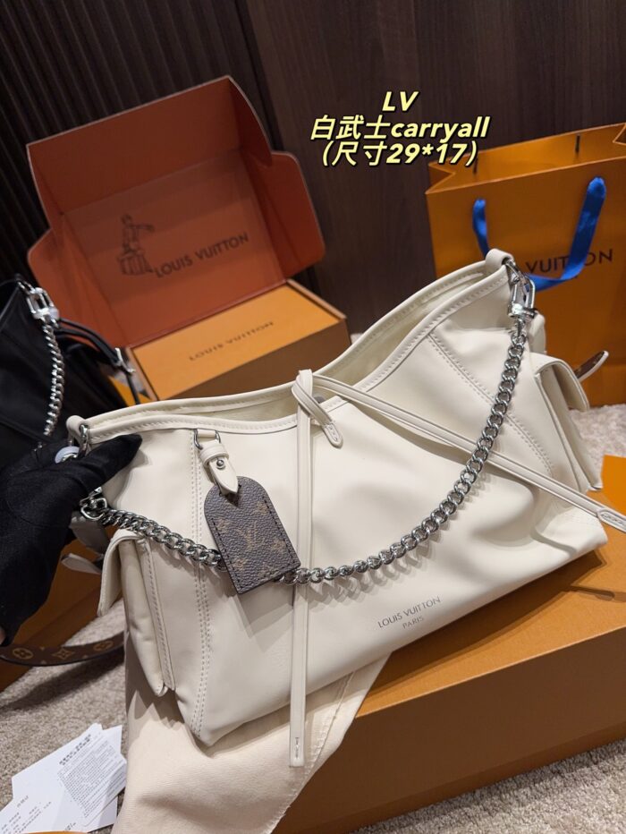 Louis Vuitton Carryall Small Cream-Coloured Full Leather Luxurious Light-Coloured - Image 9