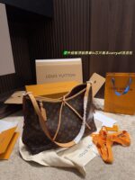 Louis Vuitton Carryall Travel Bag - Enhanced Chip Edition Includes Folding Box Dupont Paper Waterproof Inner Lining Compartments Chain For Diy Accessory Creation One Bag, Two Uses