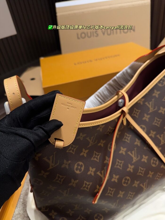 Louis Vuitton Carryall Travel Bag - Enhanced Chip Edition Includes Folding Box Dupont Paper Waterproof Inner Lining Compartments Chain For Diy Accessory Creation One Bag, Two Uses - Image 5