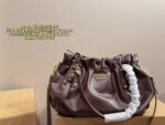 Prada Pleated Motorcycle Handbag Black Oiled Leather Lightweight Yet Spacious - Image 10