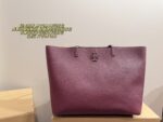 Tory Burch Mcgraw Tote Bag Luxurious Texture Generous Capacity Durable Lightweight Minimalist Mummy Bag - Image 12