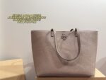 Tory Burch Mcgraw Tote Bag Luxurious Texture Generous Capacity Durable Lightweight Minimalist Mummy Bag - Image 15